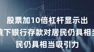 股票加10倍杠杆显示出低息环境下银行存款对居民仍具相当吸引力