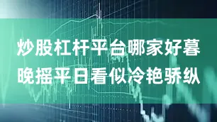 炒股杠杆平台哪家好暮晚摇平日看似冷艳骄纵