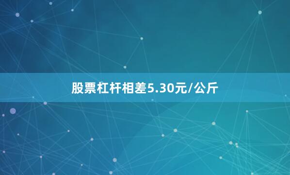 股票杠杆相差5.30元/公斤